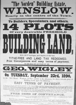Sale poster for Norden estate 1890